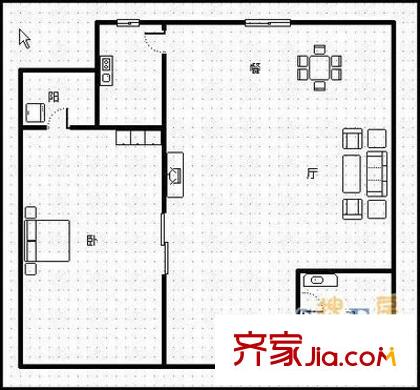 花好月圓 1室 戶型圖
