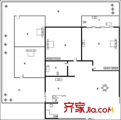 麗景天成 4室 戶型圖
