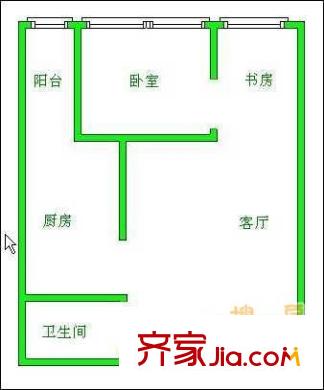 麗景天成 1室 戶型圖