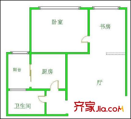 麗景天成戶型圖戶型圖 2室1廳1衛(wèi)1廚