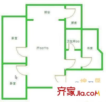 隆發(fā)苑 2室 戶型圖