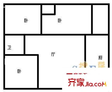 上風(fēng)瑞庭 3室 戶型圖