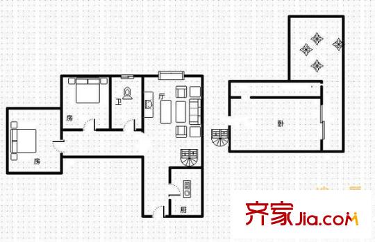 格林尚城 3室 戶型圖