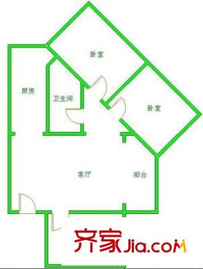 玉林名居戶型圖戶型圖 3室1廳1衛(wèi)1廚