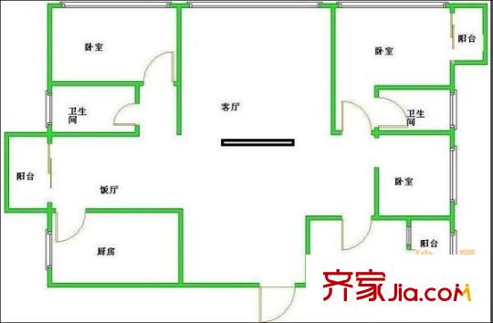 金房苑月圓戶型圖戶型圖 4室2廳2衛(wèi)1廚