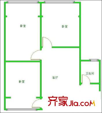 省教育學(xué)院宿舍戶型圖戶型圖 3室1廳1衛(wèi)1廚