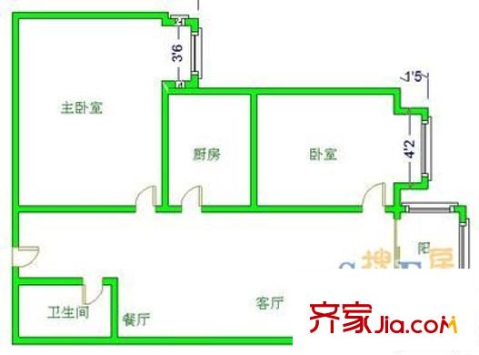 花好月圓 2室 戶型圖