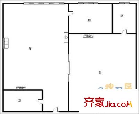 花好月圓 1室 戶型圖