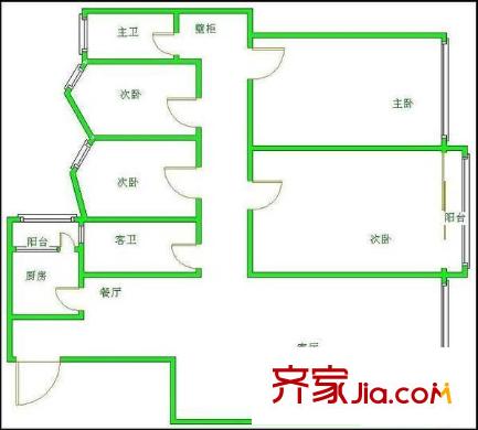 王府花園 4室 戶型圖