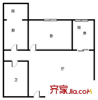 王府花園戶型圖戶型圖 1室1廳1衛(wèi)1廚