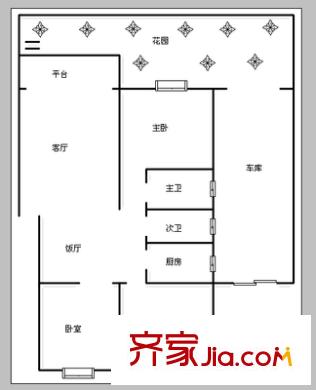 明珠怡園 3室 戶型圖