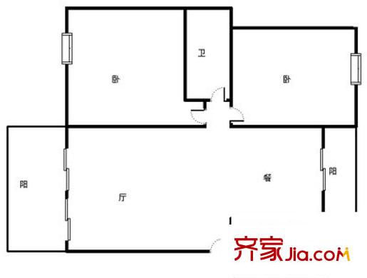 明珠怡園 1室 戶型圖