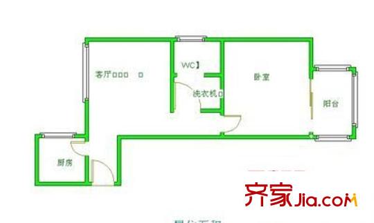 楠寶石 1室 戶型圖