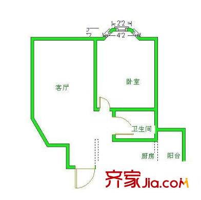 東辰瑞景 1室 戶(hù)型圖