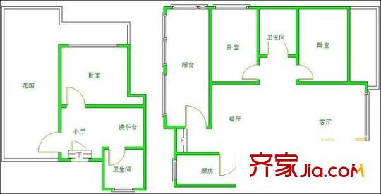 嘉瑞苑戶型圖戶型圖 3室3廳2衛(wèi)1廚