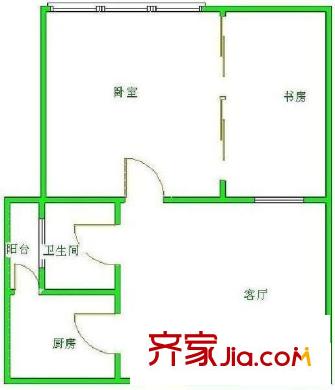 曦城 1室 戶型圖