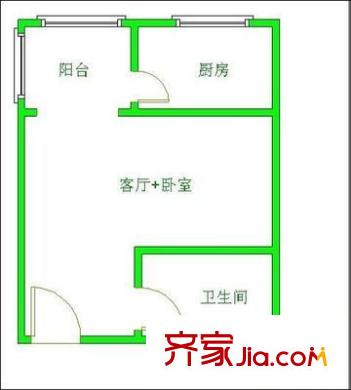 王府花園戶型圖戶型圖 1室1衛(wèi)1廚