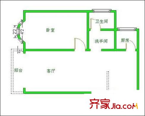 楠寶石 1室 戶型圖
