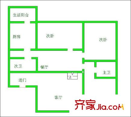 金南園戶型圖戶型圖 3室2廳2衛(wèi)1廚