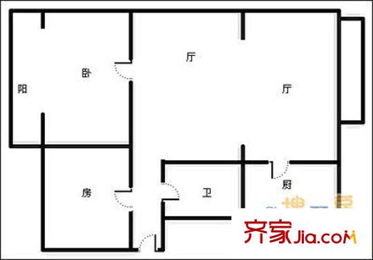 中鵬花園C區(qū)戶型圖戶型圖 2室2廳1衛(wèi)1廚