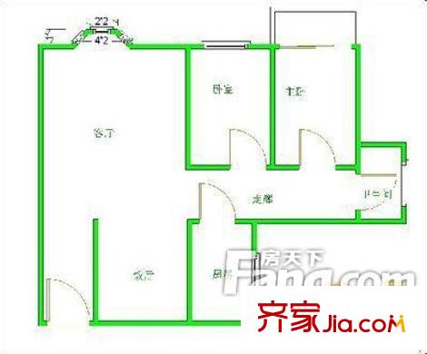 嘉瑞苑戶型圖戶型圖 2室
