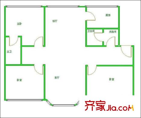 瑞升花園 3室 戶型圖