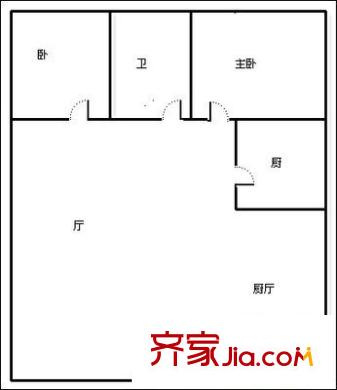 幸福春天戶型圖戶型圖 2室2廳1衛(wèi)1廚