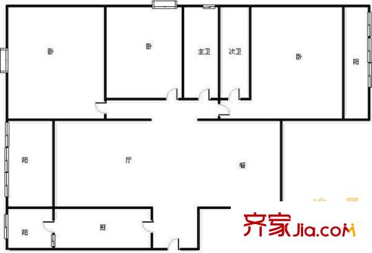 曦城 3室 戶型圖