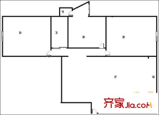 曦城戶型圖戶型圖 4室2廳1衛(wèi)1廚