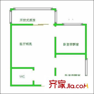 天彩菁華 2室 戶型圖