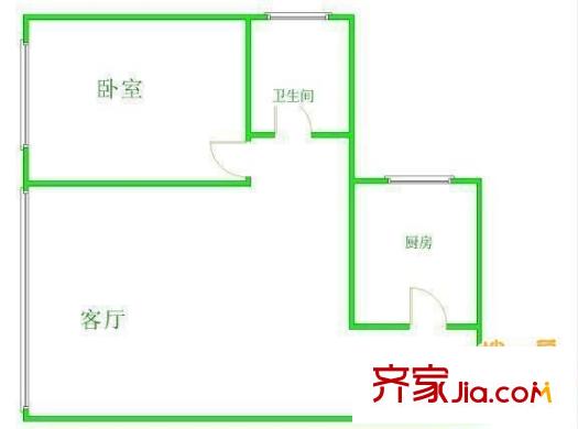 天彩菁華 1室 戶型圖