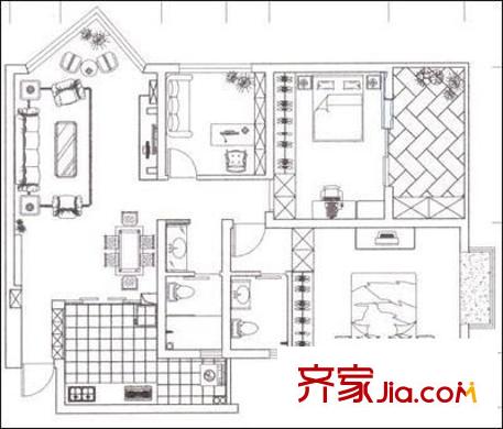 成外雅庭 3室 戶型圖