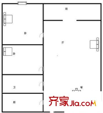 成外雅庭 2室 戶型圖