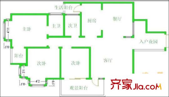 百仁安盛戶(hù)型圖戶(hù)型圖 3室2廳2衛(wèi)1廚