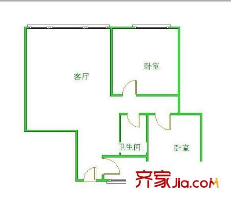 朝陽北苑 2室 戶型圖