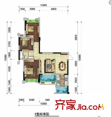 海棠公館戶型圖戶型圖 2室2廳1衛(wèi)1廚