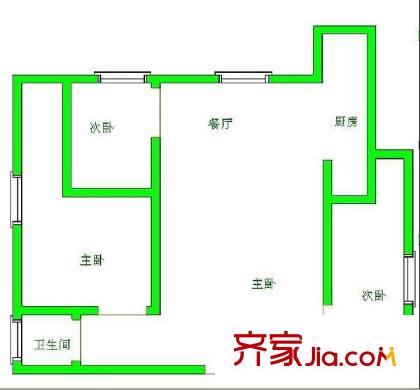 齊盛藝境 3室 戶型圖