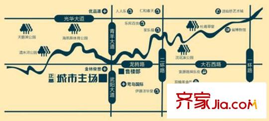 正基城市主場(chǎng)交通圖