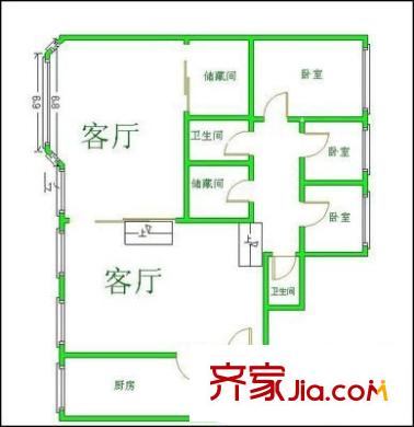 瑞升花園戶型圖戶型圖 5室2廳2衛(wèi)1廚