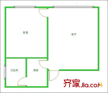 瑞升花園戶型圖戶型圖 1室1廳1衛(wèi)1廚