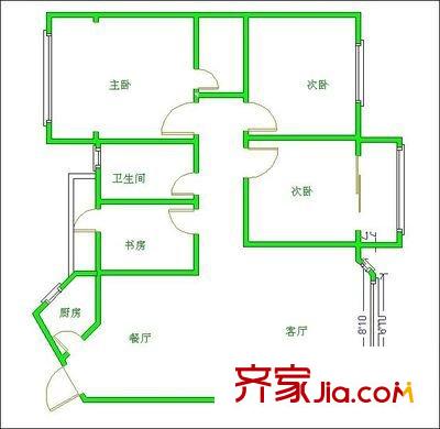 幸福春天戶型圖戶型圖 3室2廳1衛(wèi)1廚