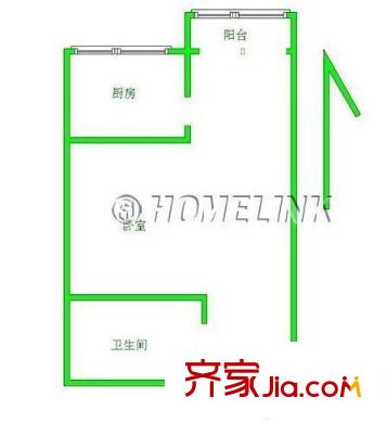 正基城市主場(chǎng)戶型圖戶型圖 1室1廳1衛(wèi)1廚