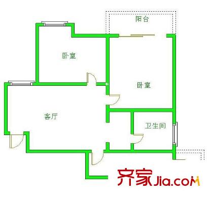 正基城市主場(chǎng)戶型圖戶型圖 2室1廳1衛(wèi)1廚