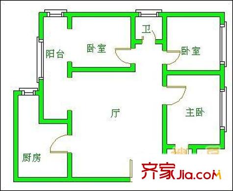 正基城市主場(chǎng)戶型圖戶型圖 3室2廳1衛(wèi)1廚