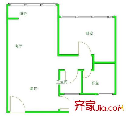新橋逸景A區(qū)戶型圖戶型圖 2室2廳1衛(wèi)1廚
