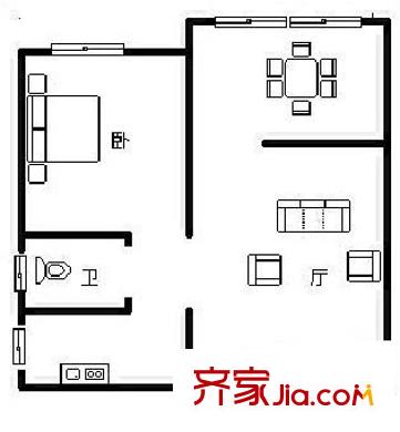 成外雅庭 1室 戶型圖