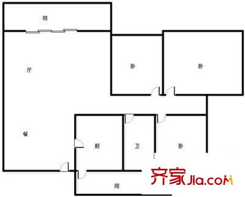 成外雅庭 3室 戶型圖