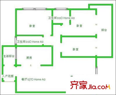 成外雅庭 3室 戶型圖
