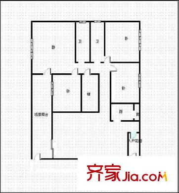 百仁安盛戶(hù)型圖戶(hù)型圖 4室2廳2衛(wèi)1廚