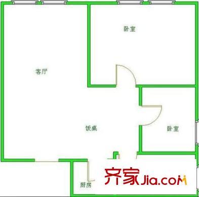 朝陽北苑 2室 戶型圖